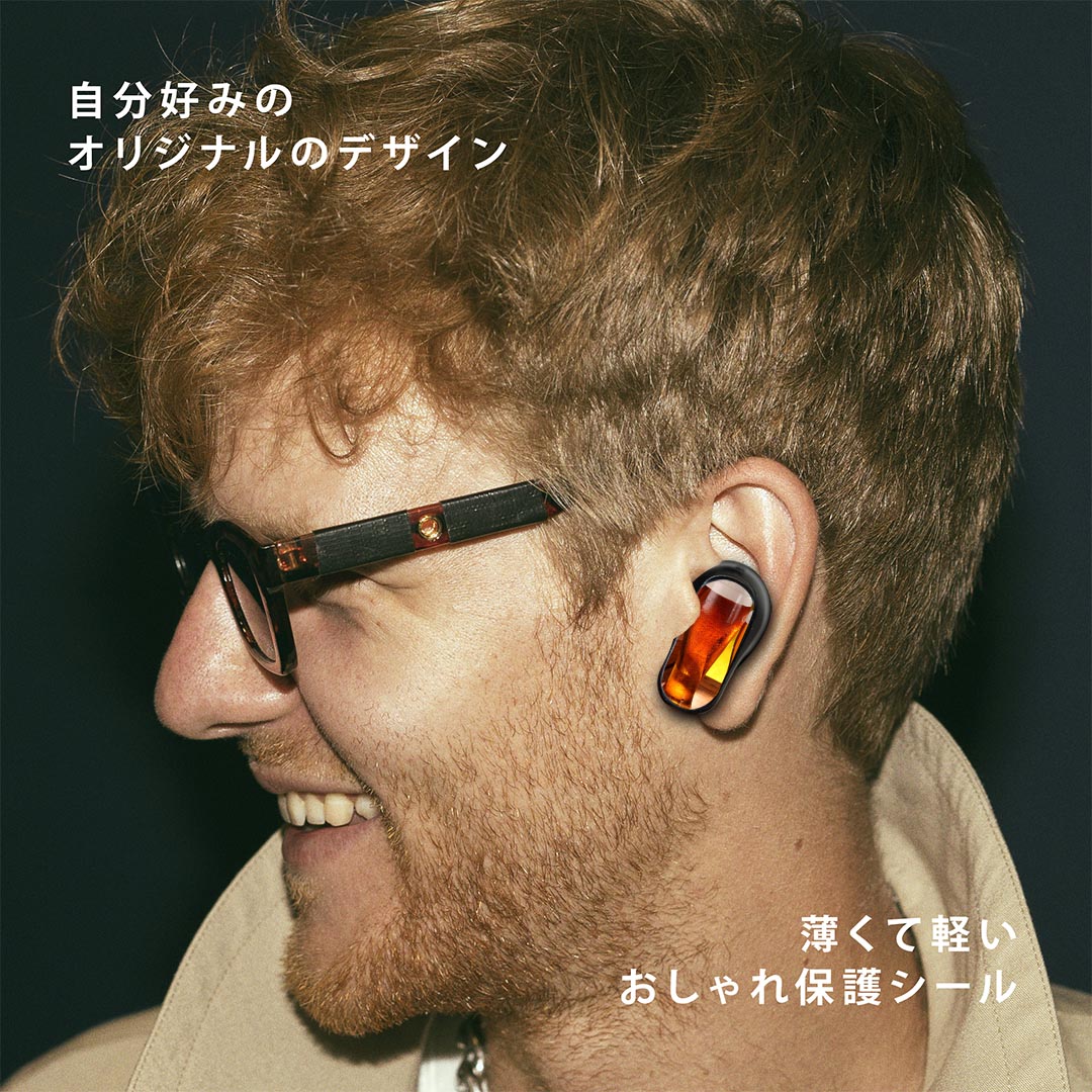 Bose QuietComfort Earbuds II 用 スキンシール ボーズ イヤバッズ2 用　ステッカー　本体3セット ケース1セット 保護 フィルム デコ ビール　写真　お酒 025672