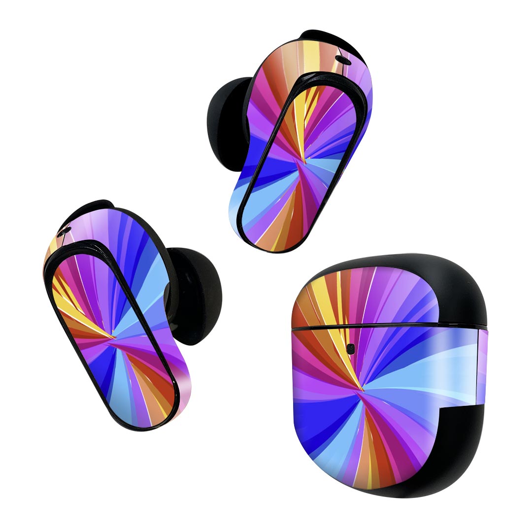 製品名 Bose QuietComfort Earbuds II 専用デザインスキンシール セット内容 Bose QuietComfort Earbuds II 専用シール　イヤホン（左右）3枚、充電ケース用シール 1枚AirPods第3世代専用です。第1?2世代、Proシリーズには対応していません。 商品特徴 再剥離性シートを素材に採用し、細かな位置調整がしやすく貼り直しが容易です。また、エアフリーでもありますので気泡が簡単に逃げるので、キレイに貼ることができます。専用の業務プリンターを使い、商品画像と遜色のない美しい印刷仕上がり。 注意事項 画像はサンプルですので、ご覧の環境によっては多少色味に違いを感じる場合がございます。 イメージと違った、モニターと色味が異なるという理由での交換や返金はご対応出来かねます。スキンシールのみの販売で、機器本体や充電ケース本体は付属しません。シワができた場合、ドライヤーなどで軽く温め、外側に向けてシワを伸ばすように貼ってください。初回貼付時の位置調整や貼り直しは可能ですが、しっかりと押し付けて接着させた後の再剥離、再利用は保証しておりません。また接着部に油分や汚れが付着しますと角の部分は剥がれやすくなりますので、貼付時はあまり触れないようにご注意ください。無地のセミグロスシートにデザインをプリントした商品で、デコなどの加工はございません。 凹凸や光沢があるように見えたり布地や金属を素材にしたように見える商品もありますが、デザインの図版によるものです。印刷時に微妙な画像のズレが生じる場合がございます。ご注文後に1点1点制作する受注生産品の為、不良品以外のご返品や交換は固くお断りします。 商品発送 完全受注生産のハンドメイド商品となりますので、既製品と比べて発送までお時間を頂いています。 基本的に決済確認後2~3営業日、最大で10営業日での発送となります。繁忙期や休業日明けの場合はさらに時間がかかる場合があります。 その際には別途メールにてご連絡致します。メール便の場合、発送日から到着までに2?4日ほどかかる場合が多く、紛失などの保障もご対応できかねます。あらかじめご了承下さい。