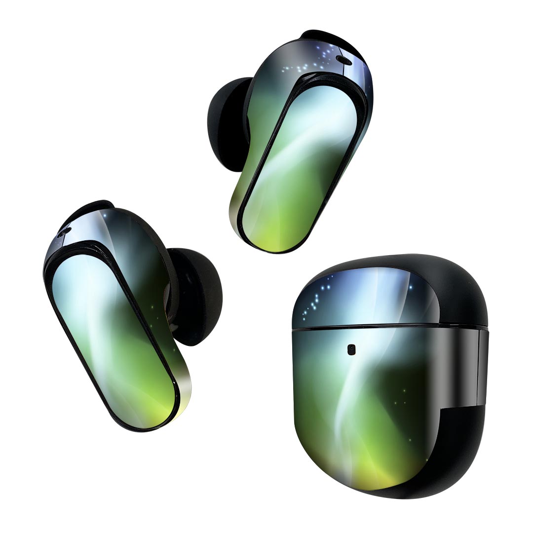 製品名 Bose QuietComfort Earbuds II 専用デザインスキンシール セット内容 Bose QuietComfort Earbuds II 専用シール　イヤホン（左右）3枚、充電ケース用シール 1枚AirPods第3世代専用です。第1?2世代、Proシリーズには対応していません。 商品特徴 再剥離性シートを素材に採用し、細かな位置調整がしやすく貼り直しが容易です。また、エアフリーでもありますので気泡が簡単に逃げるので、キレイに貼ることができます。専用の業務プリンターを使い、商品画像と遜色のない美しい印刷仕上がり。 注意事項 画像はサンプルですので、ご覧の環境によっては多少色味に違いを感じる場合がございます。 イメージと違った、モニターと色味が異なるという理由での交換や返金はご対応出来かねます。スキンシールのみの販売で、機器本体や充電ケース本体は付属しません。シワができた場合、ドライヤーなどで軽く温め、外側に向けてシワを伸ばすように貼ってください。初回貼付時の位置調整や貼り直しは可能ですが、しっかりと押し付けて接着させた後の再剥離、再利用は保証しておりません。また接着部に油分や汚れが付着しますと角の部分は剥がれやすくなりますので、貼付時はあまり触れないようにご注意ください。無地のセミグロスシートにデザインをプリントした商品で、デコなどの加工はございません。 凹凸や光沢があるように見えたり布地や金属を素材にしたように見える商品もありますが、デザインの図版によるものです。印刷時に微妙な画像のズレが生じる場合がございます。ご注文後に1点1点制作する受注生産品の為、不良品以外のご返品や交換は固くお断りします。 商品発送 完全受注生産のハンドメイド商品となりますので、既製品と比べて発送までお時間を頂いています。 基本的に決済確認後2~3営業日、最大で10営業日での発送となります。繁忙期や休業日明けの場合はさらに時間がかかる場合があります。 その際には別途メールにてご連絡致します。メール便の場合、発送日から到着までに2?4日ほどかかる場合が多く、紛失などの保障もご対応できかねます。あらかじめご了承下さい。