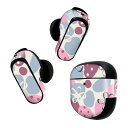 Bose QuietComfort Earbuds II 用 スキンシール ボーズ イヤバッズ2 用 ステッカー 本体3セット ケース1セット 保護 フィルム デコ いちご 花 ピンク 002435