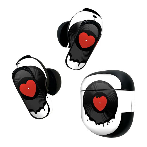 Bose QuietComfort Earbuds II 用 スキンシール ボーズ イヤバッズ2 用 ステッカー 本体3セット ケース1セット 保護 フィルム デコ ハート シンプル 002556 Bose QuietComfort Earbuds II 用 スキンシール ボーズ イヤバッズ2 用 ステッカー 本体3セット ケース1セット 保護 フィルム デコ ハート シンプル 002556