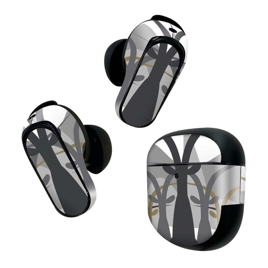 Bose QuietComfort Earbuds II 用 スキンシール ボーズ イヤバッズ2 用　ステッカー　本体3セット ケー..
