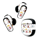 Bose QuietComfort Earbuds II 用 スキンシール ボーズ イヤバッズ2 用 ステッカー 本体3セット ケース1セット 保護 フィルム デコ イラスト 人物 カラフル 002608(2)