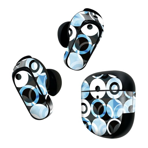Bose QuietComfort Earbuds II 用 スキンシール ボーズ イヤバッズ2 用 ステッカー 本体3セット ケース1セット 保護 フィルム デコ 模様 白 青 002946 Bose QuietComfort Earbuds II 用 スキンシール ボーズ イヤバッズ2 用 ステッカー 本体3セット ケース1セット 保護 フィルム デコ 模様 白 青 002946