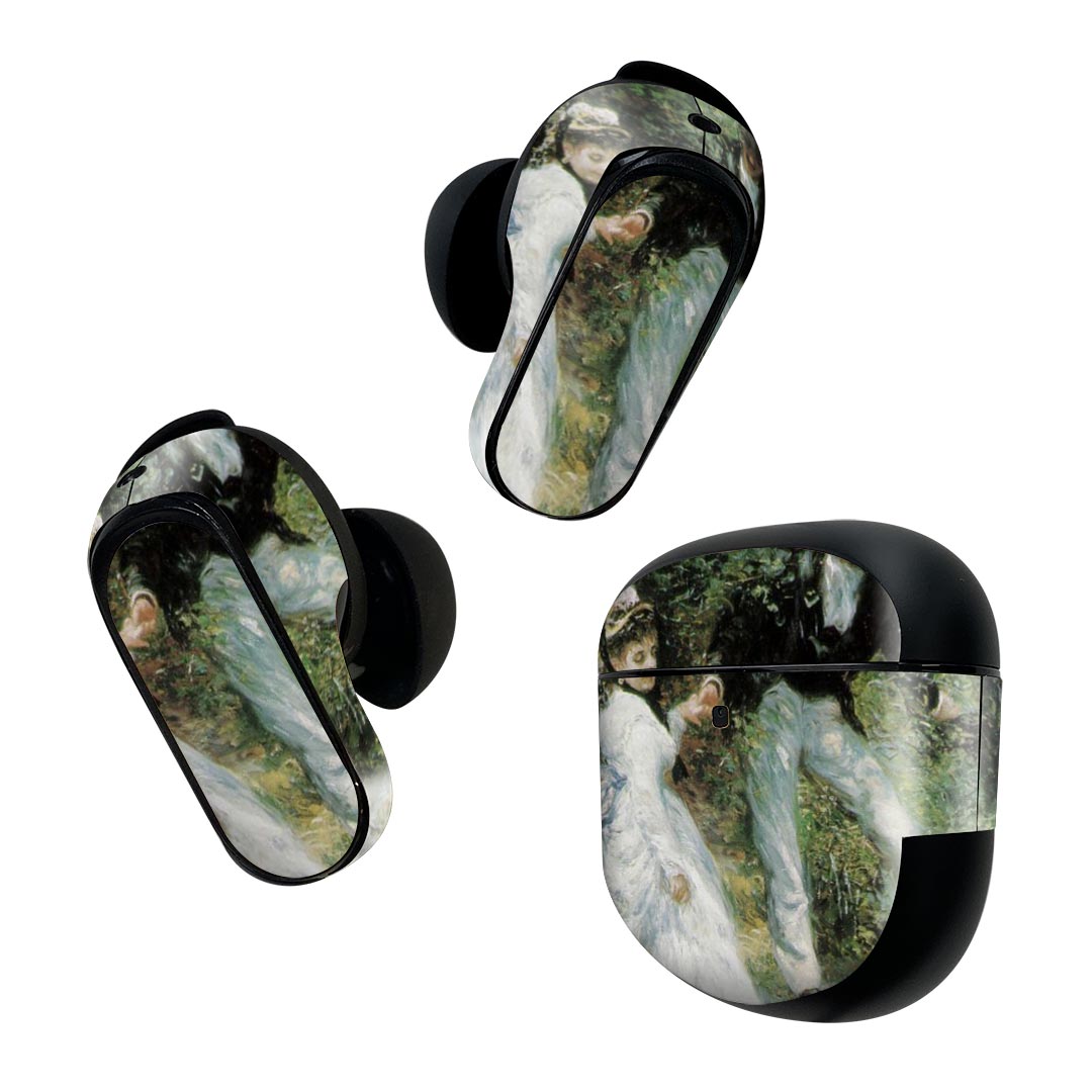 Bose QuietComfort Earbuds II 用 スキンシール ボーズ イヤバッズ2 用　ステッカー　本体3セット ケース1セット 保護 フィルム デコ 人物　絵画　イラスト 003173