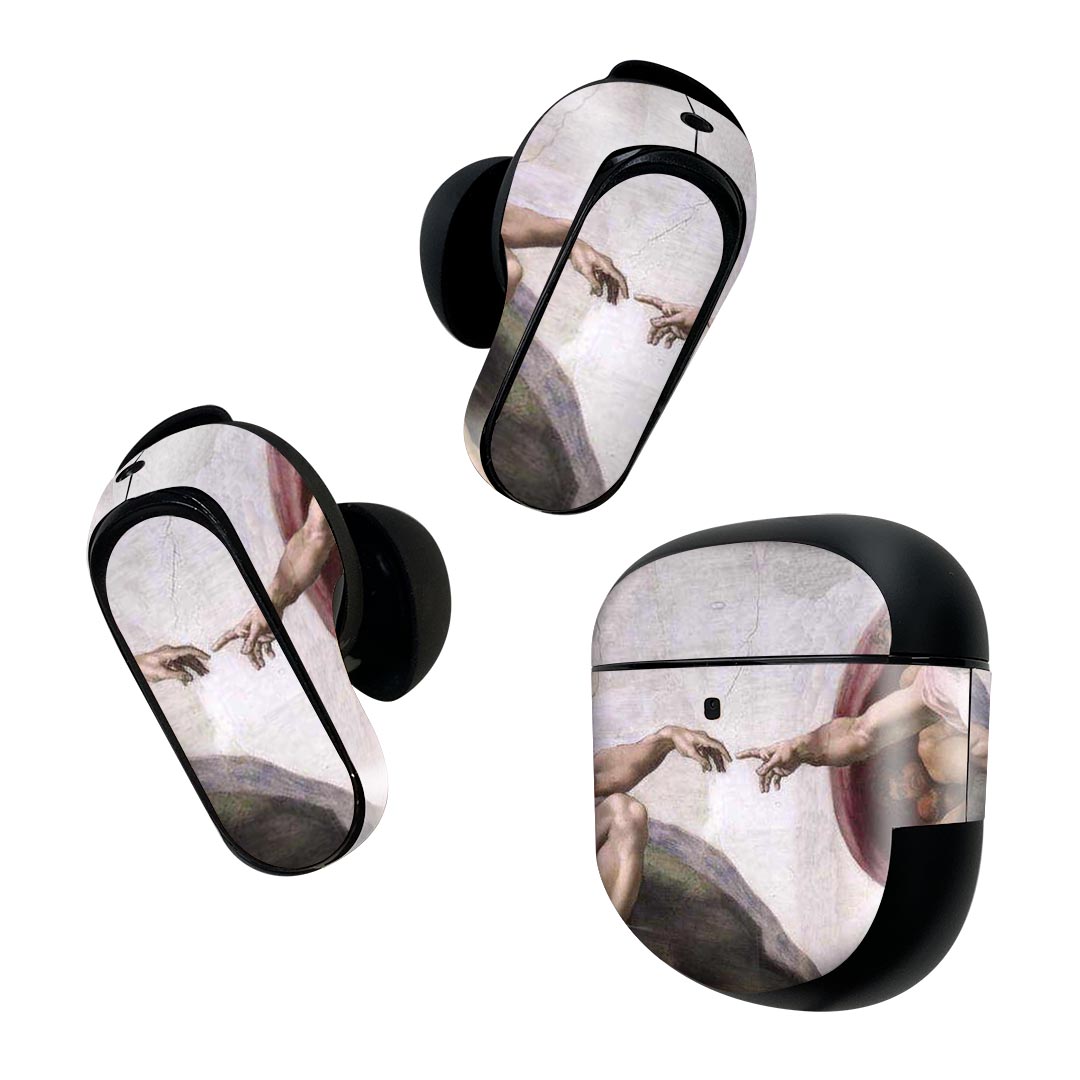 Bose QuietComfort Earbuds II 用 スキンシール ボーズ イヤバッズ2 用　ステッカー　本体3セット ケース1セット 保護 フィルム デコ ..