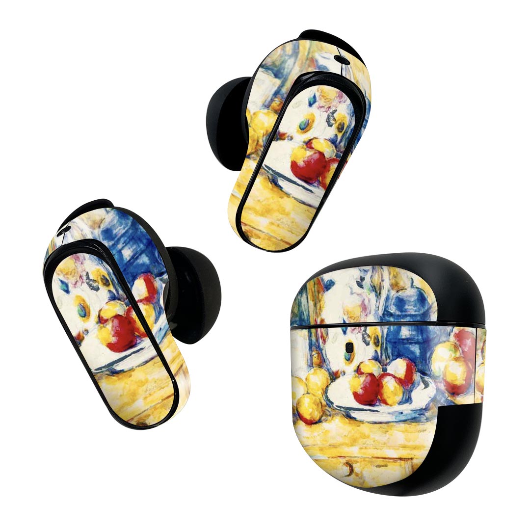 Bose QuietComfort Earbuds II 用 スキンシール ボーズ イヤバッズ2 用　ステッカー　本体3セット ケース1セット 保護 フィルム デコ 果物　絵画　イラスト 003230