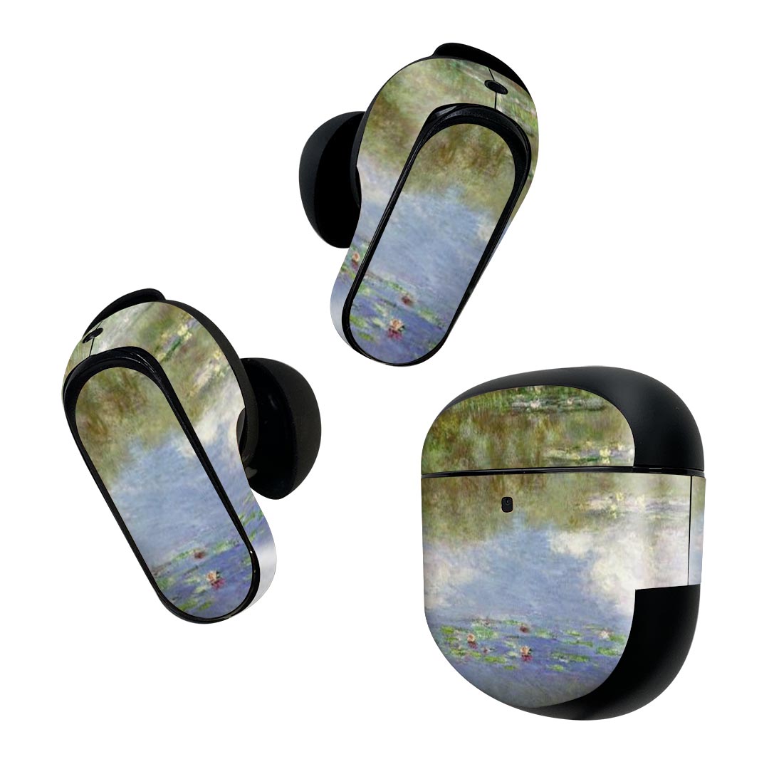 Bose QuietComfort Earbuds II 用 スキンシール ボーズ イヤバッズ2 用　ステッカー　本体3セット ケース1セット 保護 フィルム デコ 風景　景色　絵画　イラスト 003232