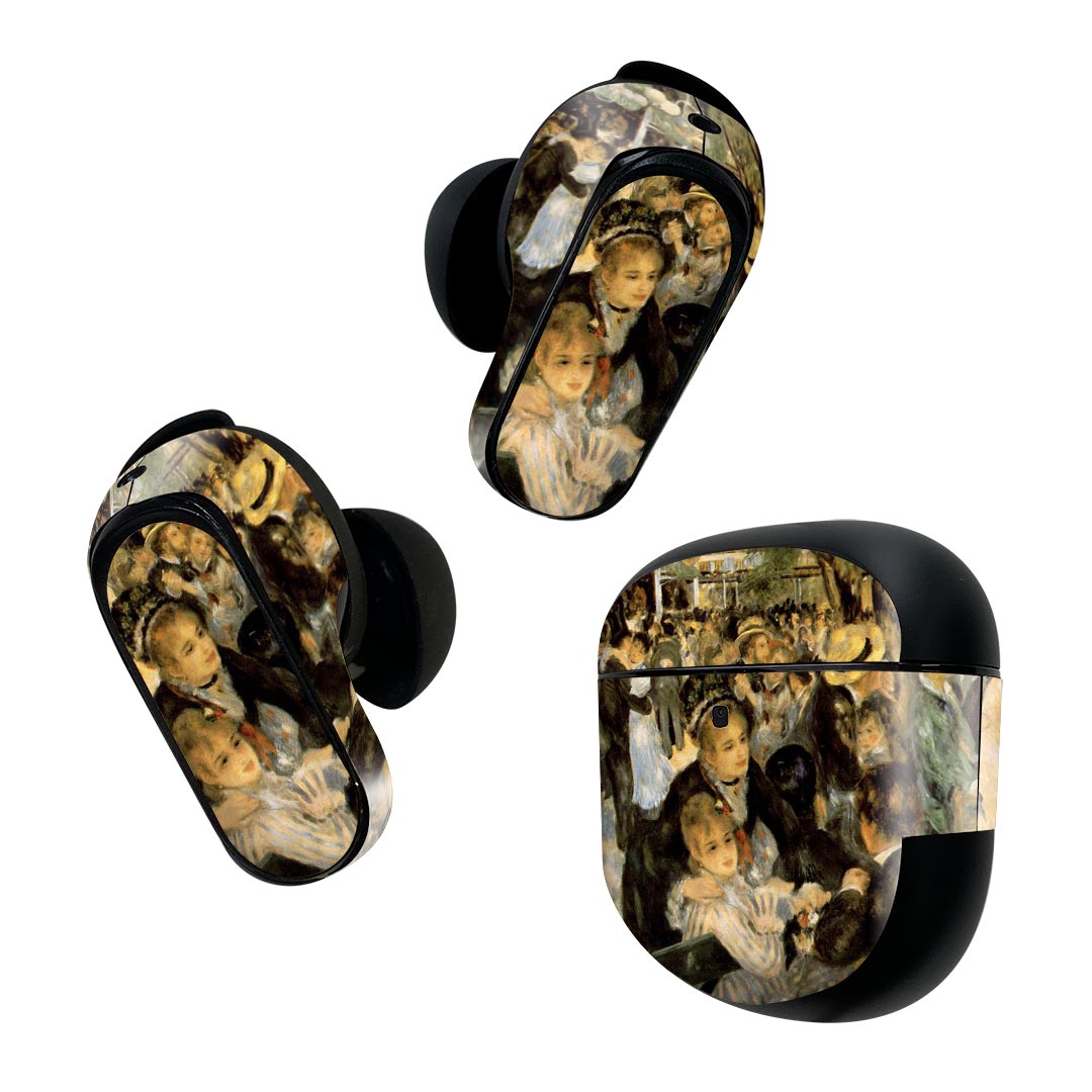 Bose QuietComfort Earbuds II 用 スキンシール ボーズ イヤバッズ2 用　ステッカー　本体3セット ケース1セット 保護 フィルム デコ クール 人物　絵画　イラスト 003239