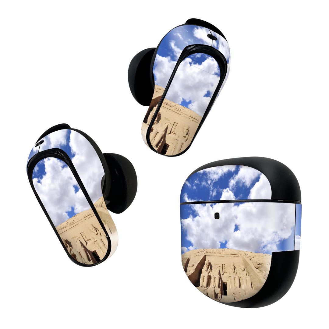 Bose QuietComfort Earbuds II 用 スキンシール ボーズ イヤバッズ2 用　ステッカー　本体3セット ケース1セット 保護 フィルム デコ クール 外国　写真　景色　風景 003296