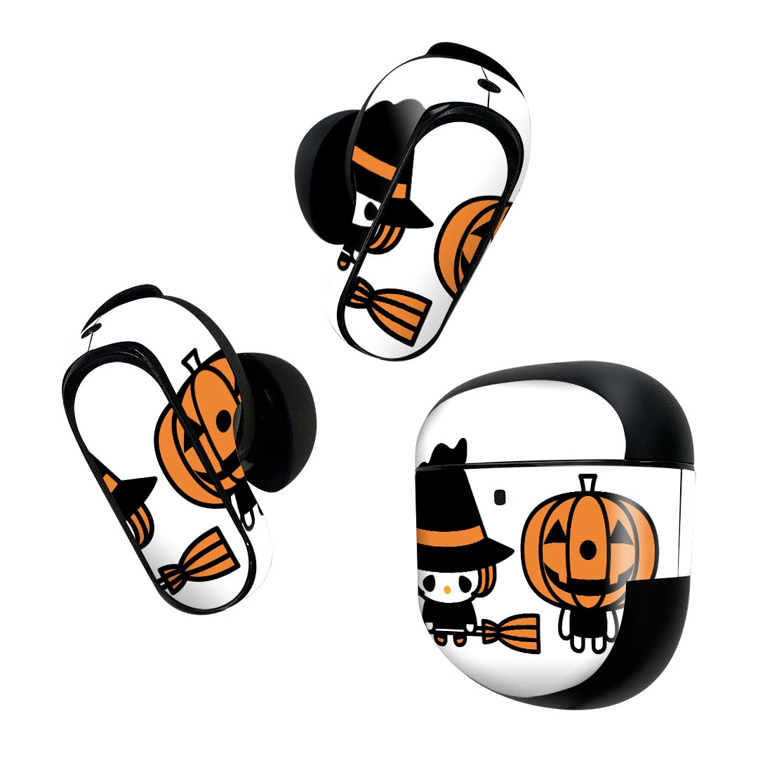 Bose QuietComfort Earbuds II 用 スキンシール ボーズ イヤバッズ2 用 ステッカー 本体3セット ケース1セット 保護 フィルム デコ ハロウィン キャラクター 003315