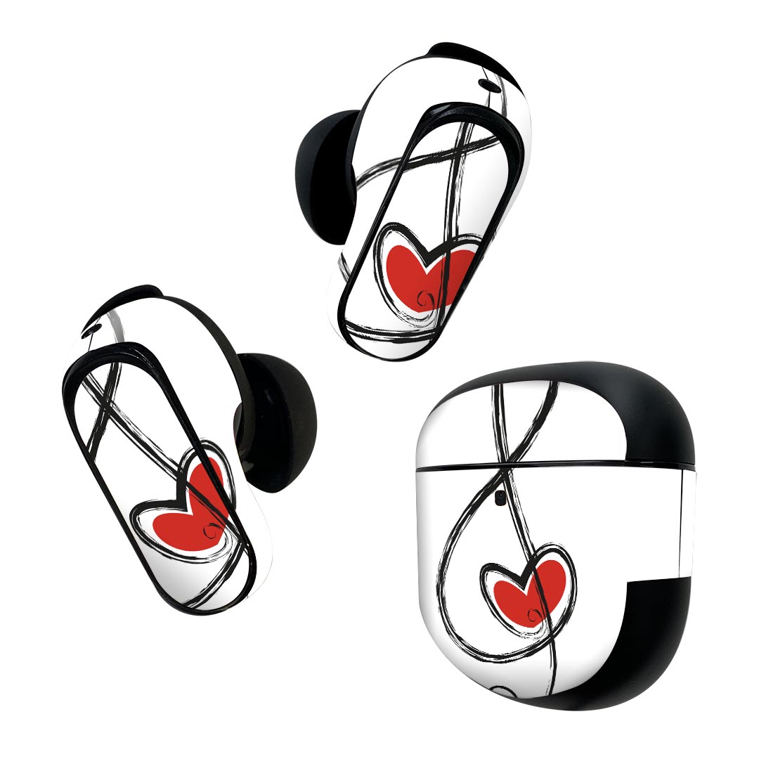 Bose QuietComfort Earbuds II 用 スキンシール ボーズ イヤバッズ2 用　ステッカ...