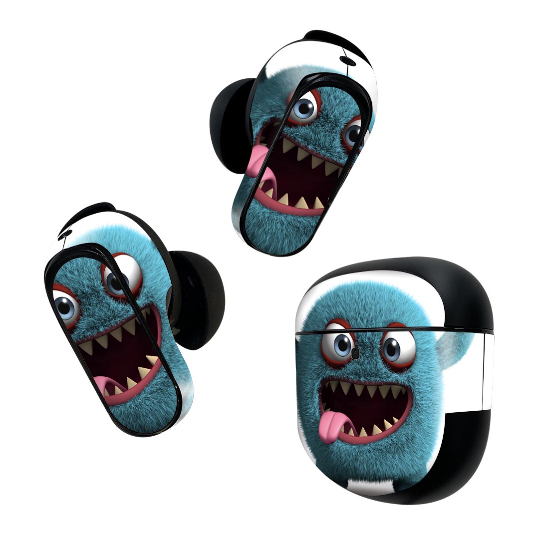 Bose QuietComfort Earbuds II 用 スキンシール ボーズ イヤバッズ2 用　ステッカー　本体3セット ケース1セット 保護 フィルム デコ モンスター　キャラクター 003431