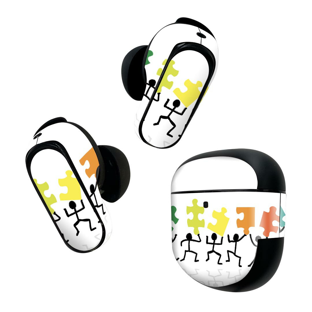 Bose QuietComfort Earbuds II 用 スキンシール ボーズ イヤバッズ2 用　ステッカー　本体3セット ケー..