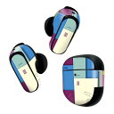 Bose QuietComfort Earbuds II 用 スキンシール ボーズ イヤバッズ2 用 ステッカー 本体3セット ケース1セット 保護 フィルム デコ 英語 文字 カラフル 立体 003528(2)