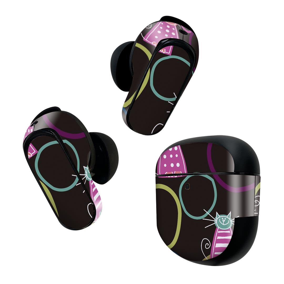 Bose QuietComfort Earbuds II 用 スキンシール ボーズ イヤバッズ2 用　ステッカ...