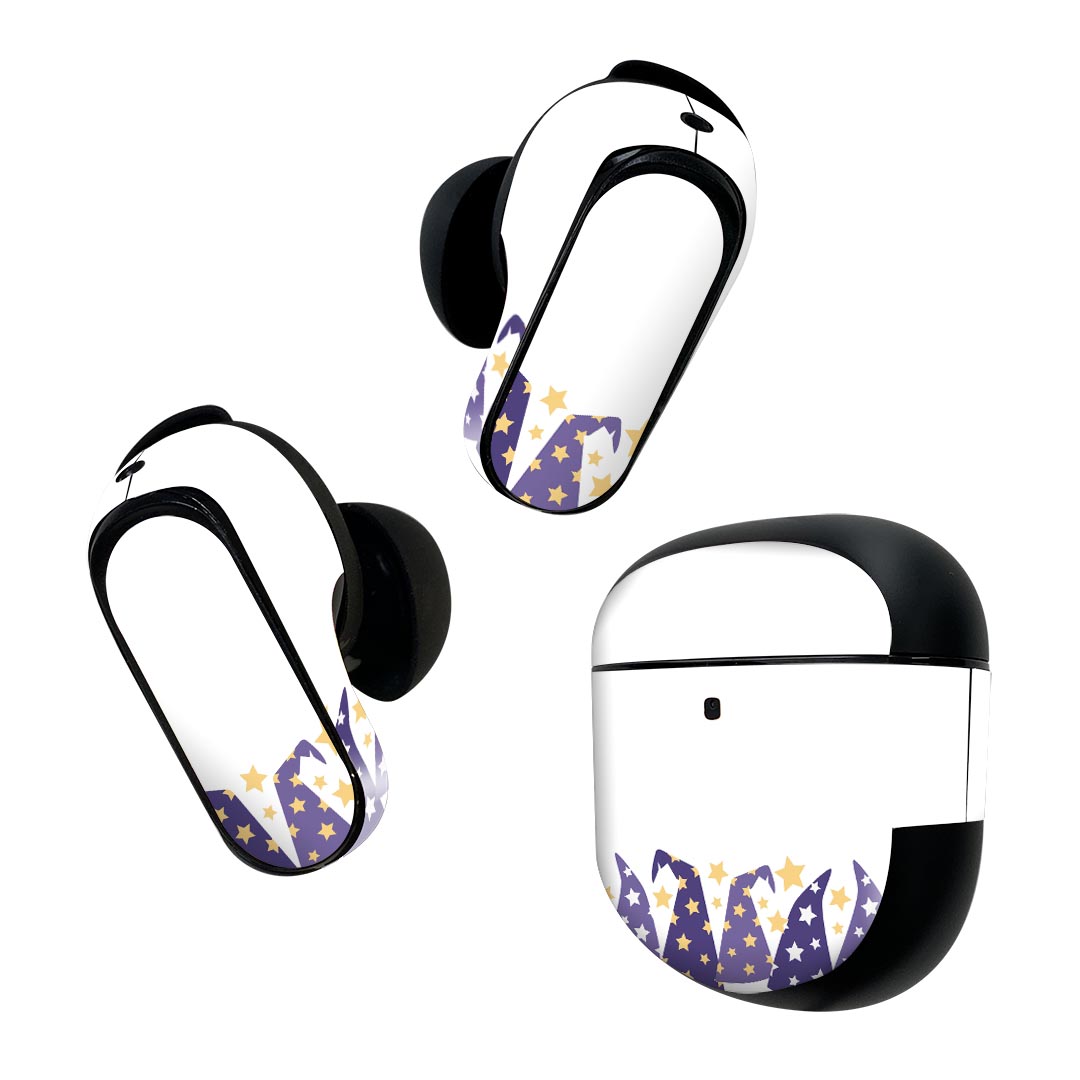 Bose QuietComfort Earbuds II 用 スキンシール ボーズ イヤバッズ2 用 ステッカー 本体3セット ケース1セット 保護 フィルム デコ ハロウィン Halloween 020154