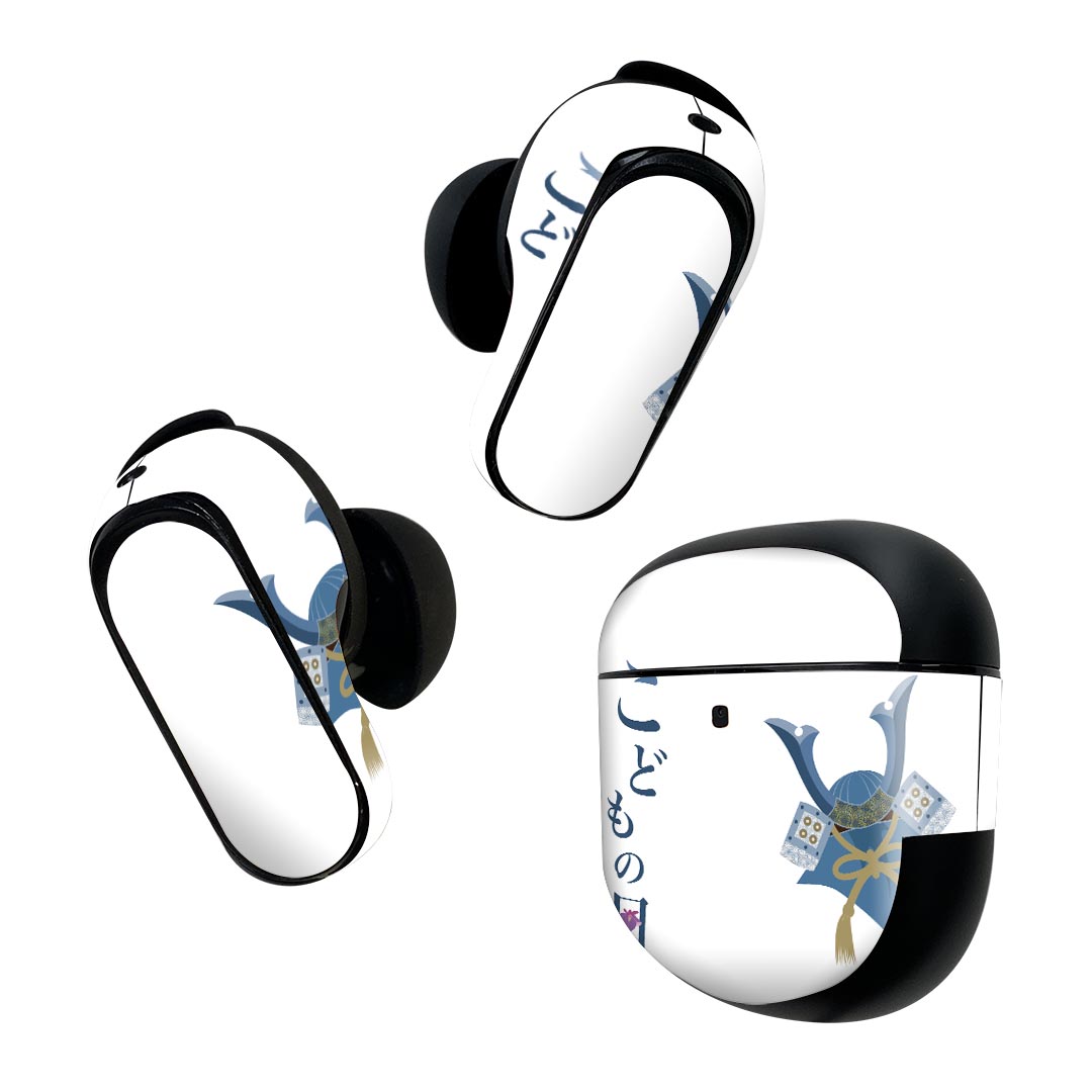 製品名 Bose QuietComfort Earbuds II 専用デザインスキンシール セット内容 Bose QuietComfort Earbuds II 専用シール　イヤホン（左右）3枚、充電ケース用シール 1枚AirPods第3世代専用です。第1?2世代、Proシリーズには対応していません。 商品特徴 再剥離性シートを素材に採用し、細かな位置調整がしやすく貼り直しが容易です。また、エアフリーでもありますので気泡が簡単に逃げるので、キレイに貼ることができます。専用の業務プリンターを使い、商品画像と遜色のない美しい印刷仕上がり。 注意事項 画像はサンプルですので、ご覧の環境によっては多少色味に違いを感じる場合がございます。 イメージと違った、モニターと色味が異なるという理由での交換や返金はご対応出来かねます。スキンシールのみの販売で、機器本体や充電ケース本体は付属しません。シワができた場合、ドライヤーなどで軽く温め、外側に向けてシワを伸ばすように貼ってください。初回貼付時の位置調整や貼り直しは可能ですが、しっかりと押し付けて接着させた後の再剥離、再利用は保証しておりません。また接着部に油分や汚れが付着しますと角の部分は剥がれやすくなりますので、貼付時はあまり触れないようにご注意ください。無地のセミグロスシートにデザインをプリントした商品で、デコなどの加工はございません。 凹凸や光沢があるように見えたり布地や金属を素材にしたように見える商品もありますが、デザインの図版によるものです。印刷時に微妙な画像のズレが生じる場合がございます。ご注文後に1点1点制作する受注生産品の為、不良品以外のご返品や交換は固くお断りします。 商品発送 完全受注生産のハンドメイド商品となりますので、既製品と比べて発送までお時間を頂いています。 基本的に決済確認後2~3営業日、最大で10営業日での発送となります。繁忙期や休業日明けの場合はさらに時間がかかる場合があります。 その際には別途メールにてご連絡致します。メール便の場合、発送日から到着までに2?4日ほどかかる場合が多く、紛失などの保障もご対応できかねます。あらかじめご了承下さい。