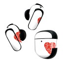 Bose QuietComfort Earbuds II 用 スキンシール ボーズ イヤバッズ2 用 ステッカー 本体3セット ケース1セット 保護 フィルム デコ マスクデザイン バレンタイン ハート 020692