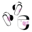 Bose QuietComfort Earbuds II 用 スキンシール ボーズ イヤバッズ2 用 ステッカー 本体3セット ケース1セット 保護 フィルム デコ マスクデザイン バレンタイン ハート 020695