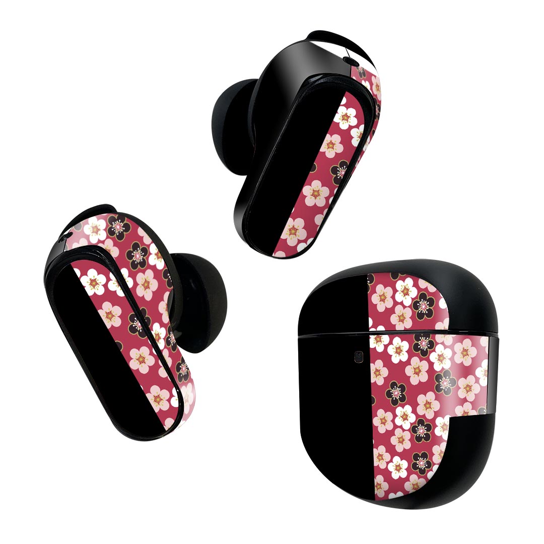 Bose QuietComfort Earbuds II 用 スキンシール ボーズ イヤバッズ2 用　ステッカー　本体3セット ケー..