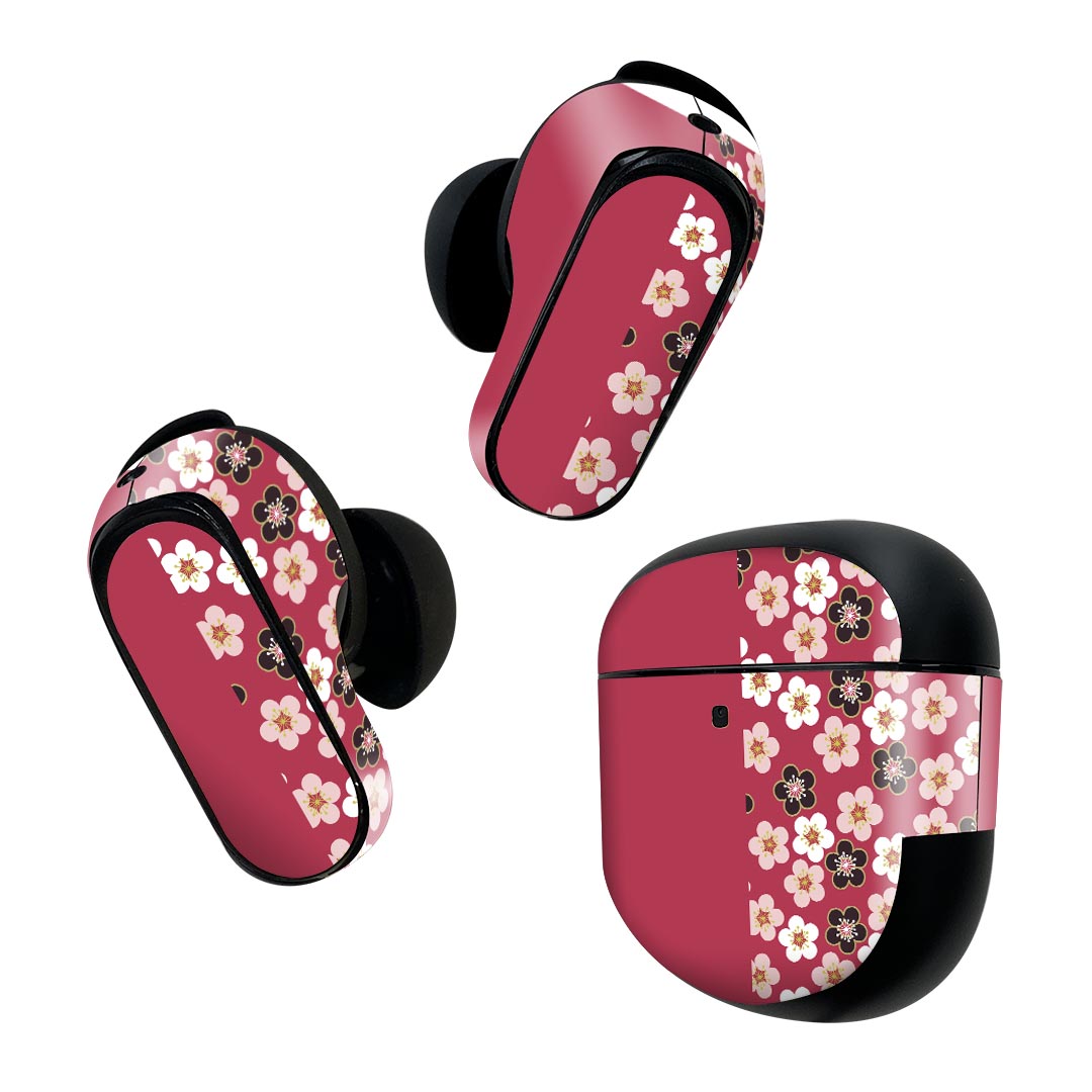 Bose QuietComfort Earbuds II 用 スキンシール ボーズ イヤバッズ2 用　ステッカー　本体3セット ケー..