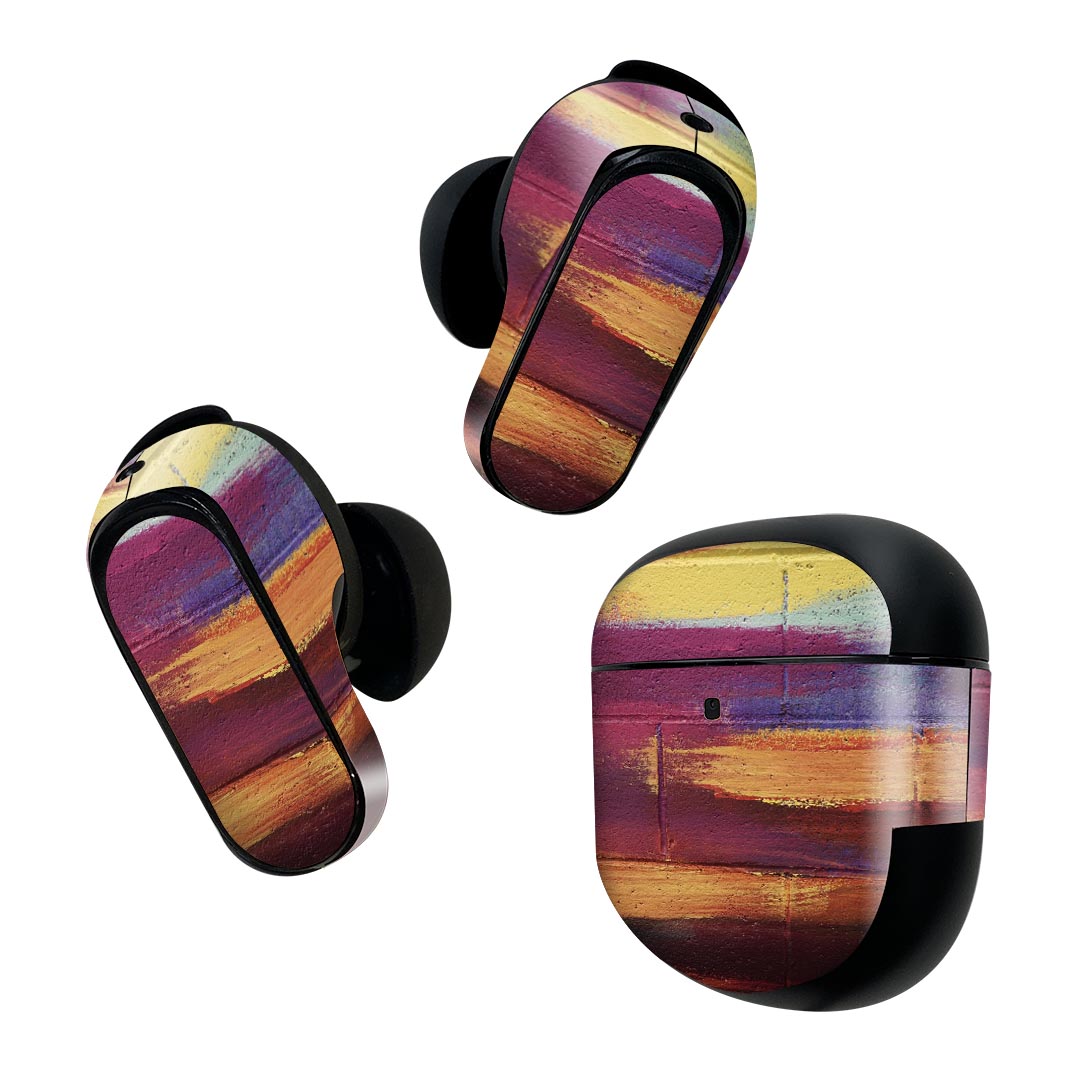 Bose QuietComfort Earbuds II 用 スキンシール ボーズ イヤバッズ2 用　ステッカー　本体3セット ケー..