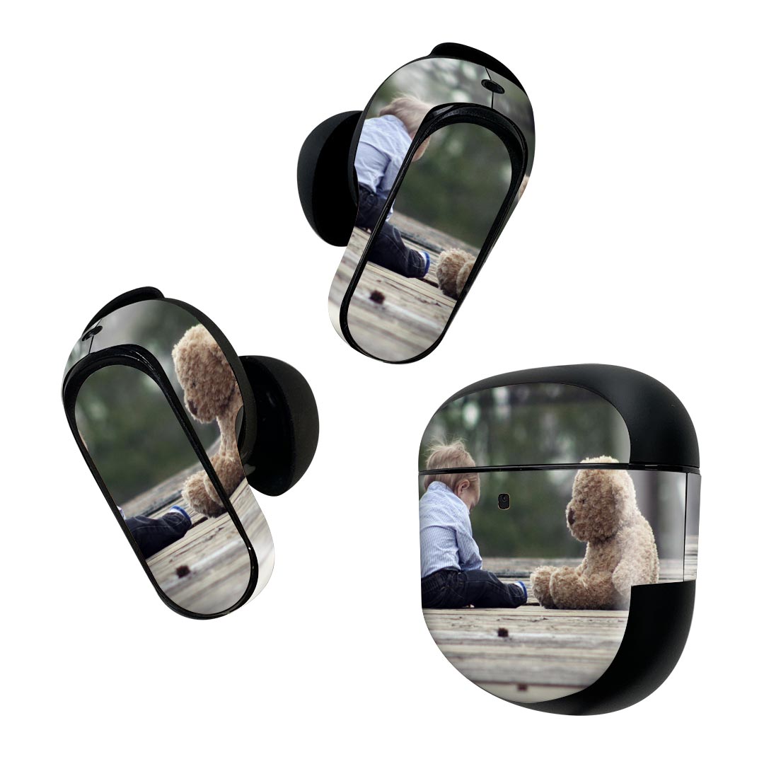 Bose QuietComfort Earbuds II 用 スキンシール ボーズ イヤバッズ2 用　ステッカー　本体3セット ケー..