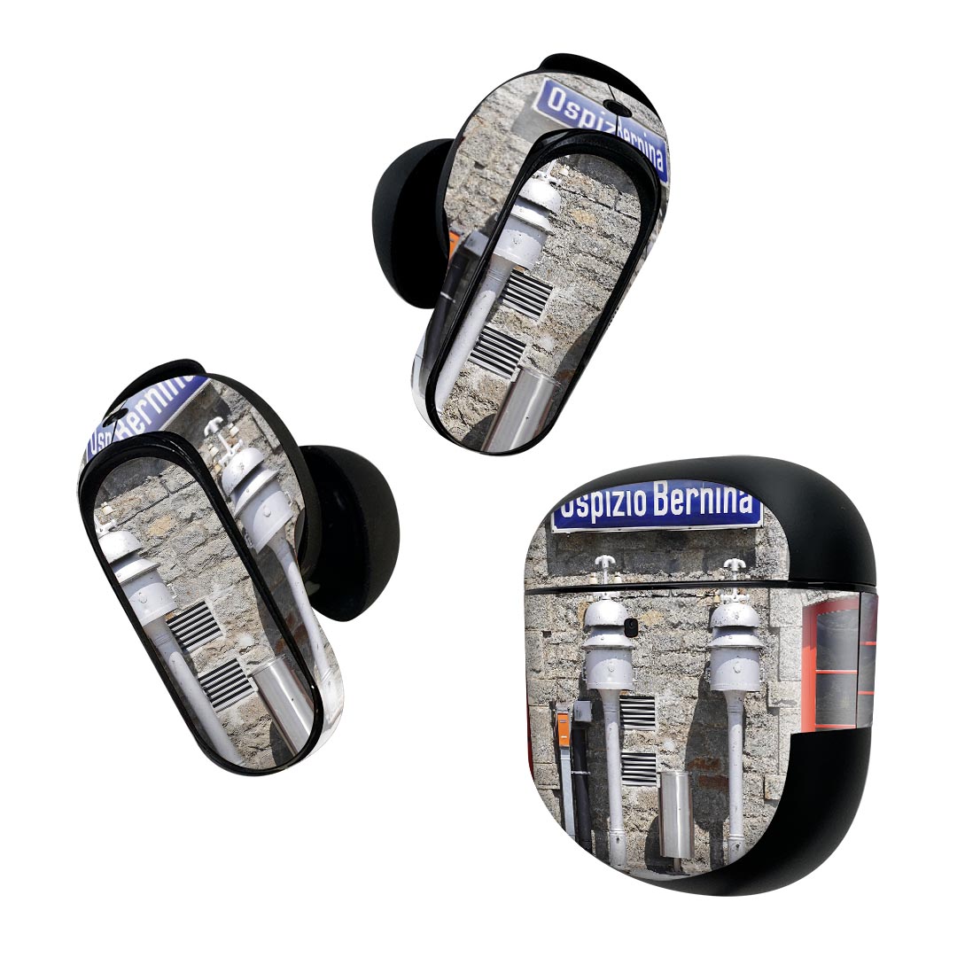Bose QuietComfort Earbuds II 用 スキンシール ボーズ イヤバッズ2 用　ステッカー　本体3セット ケース1セット 保護 フィルム デコ 建築物　写真 022970