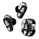 Bose QuietComfort Earbuds II 用 スキンシール ボーズ イヤバッズ2 用 ステッカー 本体3セット ケース1セット 保護 フィルム デコ 自転車 写真 モノクロ 022978