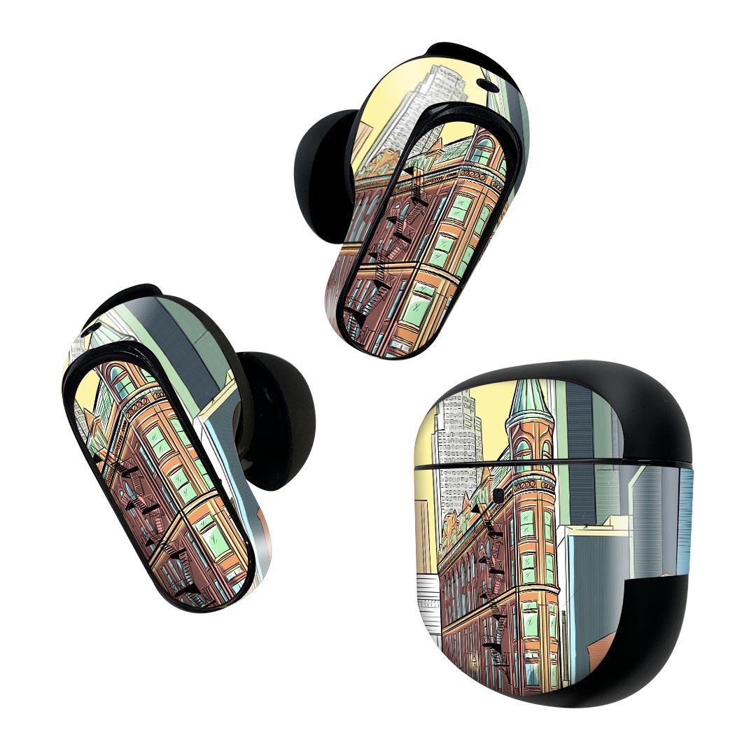 製品名 Bose QuietComfort Earbuds II 専用デザインスキンシール セット内容 Bose QuietComfort Earbuds II 専用シール　イヤホン（左右）3枚、充電ケース用シール 1枚AirPods第3世代専用です。第1?2世代、Proシリーズには対応していません。 商品特徴 再剥離性シートを素材に採用し、細かな位置調整がしやすく貼り直しが容易です。また、エアフリーでもありますので気泡が簡単に逃げるので、キレイに貼ることができます。専用の業務プリンターを使い、商品画像と遜色のない美しい印刷仕上がり。 注意事項 画像はサンプルですので、ご覧の環境によっては多少色味に違いを感じる場合がございます。 イメージと違った、モニターと色味が異なるという理由での交換や返金はご対応出来かねます。スキンシールのみの販売で、機器本体や充電ケース本体は付属しません。シワができた場合、ドライヤーなどで軽く温め、外側に向けてシワを伸ばすように貼ってください。初回貼付時の位置調整や貼り直しは可能ですが、しっかりと押し付けて接着させた後の再剥離、再利用は保証しておりません。また接着部に油分や汚れが付着しますと角の部分は剥がれやすくなりますので、貼付時はあまり触れないようにご注意ください。無地のセミグロスシートにデザインをプリントした商品で、デコなどの加工はございません。 凹凸や光沢があるように見えたり布地や金属を素材にしたように見える商品もありますが、デザインの図版によるものです。印刷時に微妙な画像のズレが生じる場合がございます。ご注文後に1点1点制作する受注生産品の為、不良品以外のご返品や交換は固くお断りします。 商品発送 完全受注生産のハンドメイド商品となりますので、既製品と比べて発送までお時間を頂いています。 基本的に決済確認後2~3営業日、最大で10営業日での発送となります。繁忙期や休業日明けの場合はさらに時間がかかる場合があります。 その際には別途メールにてご連絡致します。メール便の場合、発送日から到着までに2?4日ほどかかる場合が多く、紛失などの保障もご対応できかねます。あらかじめご了承下さい。