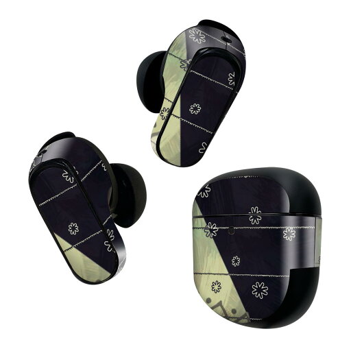 Bose QuietComfort Earbuds II 用 スキンシール ボーズ イヤバッズ2 用 ステッカー 本体3セット ケース1セット 保護 フィルム デコ 花 フラワー 柄 023211 Bose QuietComfort Earbuds II 用 スキンシール ボーズ イヤバッズ2 用 ステッカー 本体3セット ケース1セット 保護 フィルム デコ 花 フラワー 柄 023211