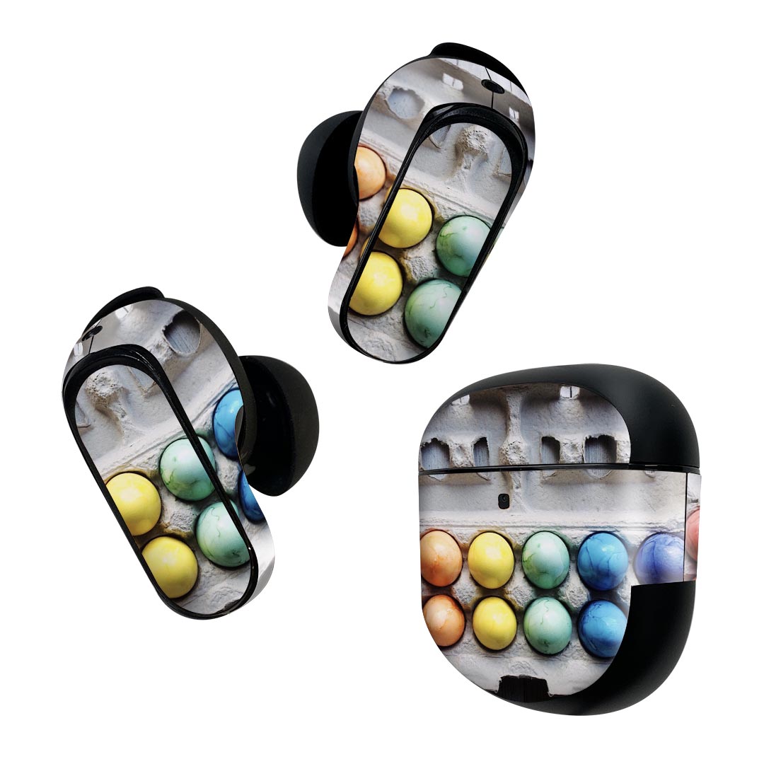 Bose QuietComfort Earbuds II 用 スキンシール ボーズ イヤバッズ2 用　ステッカー　本体3セット ケー..