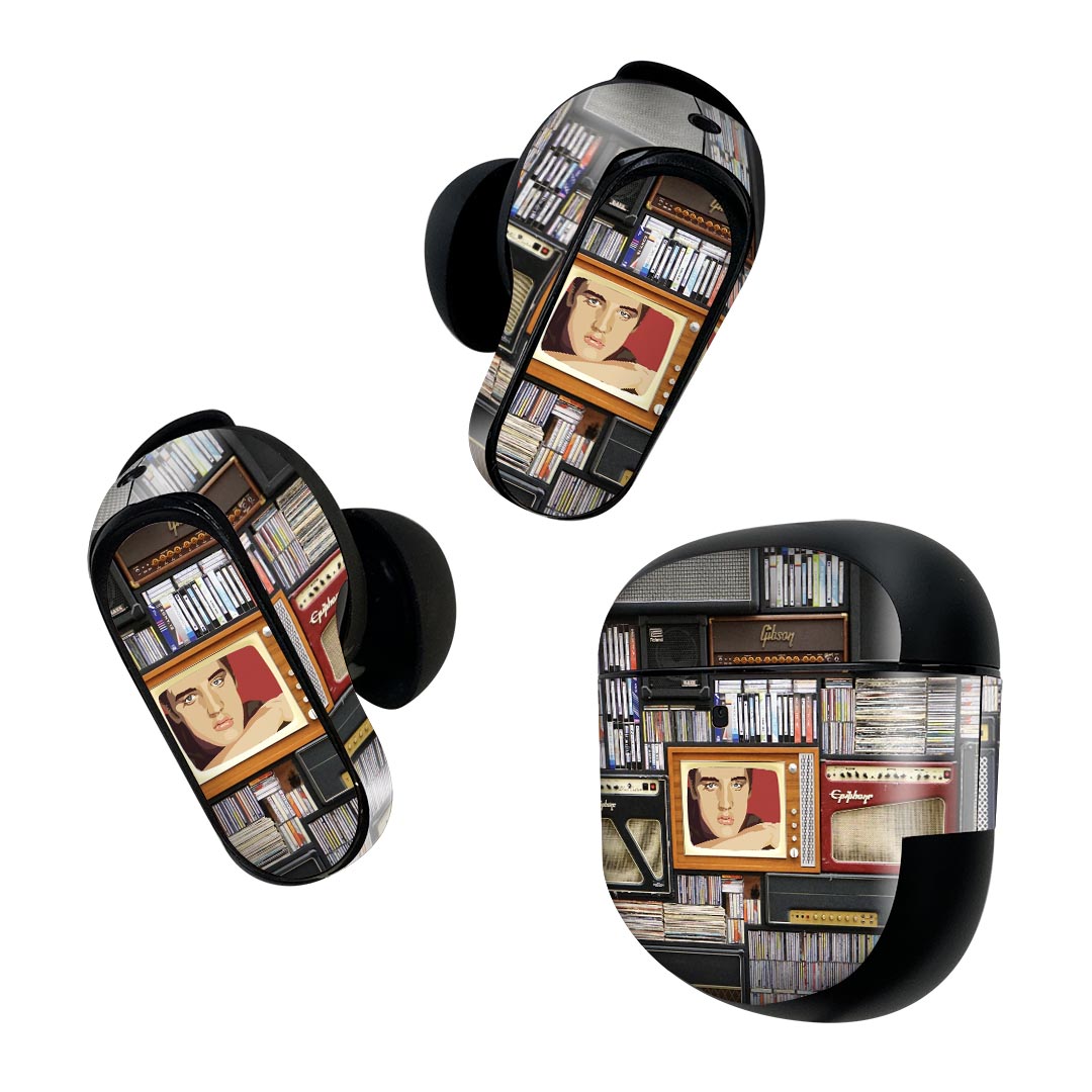 Bose QuietComfort Earbuds II 用 スキンシール ボーズ イヤバッズ2 用　ステッカー　本体3セット ケー..