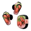 Bose QuietComfort Earbuds II 用 スキンシール ボーズ イヤバッズ2 用 ステッカー 本体3セット ケース1セット 保護 フィルム デコ 花 フラワー チューリップ 写真 023309