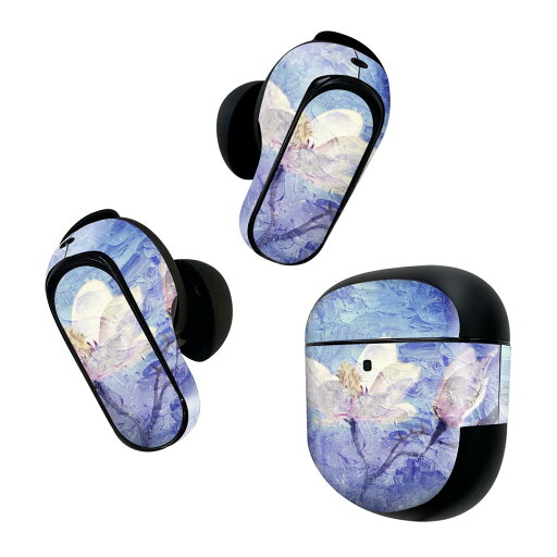Bose QuietComfort Earbuds II 用 スキンシール ボーズ イヤバッズ2 用 ステッカー 本体3セット ケース1セット 保護 フィルム デコ 花 フラワー 絵画 023321 Bose QuietComfort Earbuds II 用 スキンシール ボーズ イヤバッズ2 用 ステッカー 本体3セット ケース1セット 保護 フィルム デコ 花 フラワー 絵画 023321