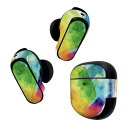 Bose QuietComfort Earbuds II 用 スキンシール ボーズ イヤバッズ2 用 ステッカー 本体3セット ケース1セット 保護 フィルム デコ ハート レインボー 水彩 023431