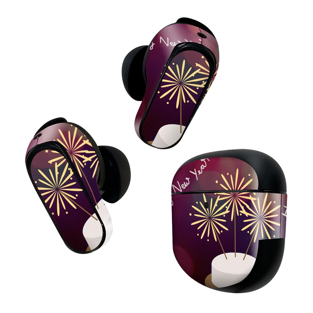 Bose QuietComfort Earbuds II 用 スキンシール ボーズ イヤバッズ2 用　ステッカ...