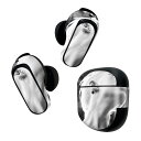 Bose QuietComfort Earbuds II 用 スキンシール ボーズ イヤバッズ2 用 ステッカー 本体3セット ケース1セット 保護 フィルム デコ 女性 ピアス 写真 モノクロ 023569