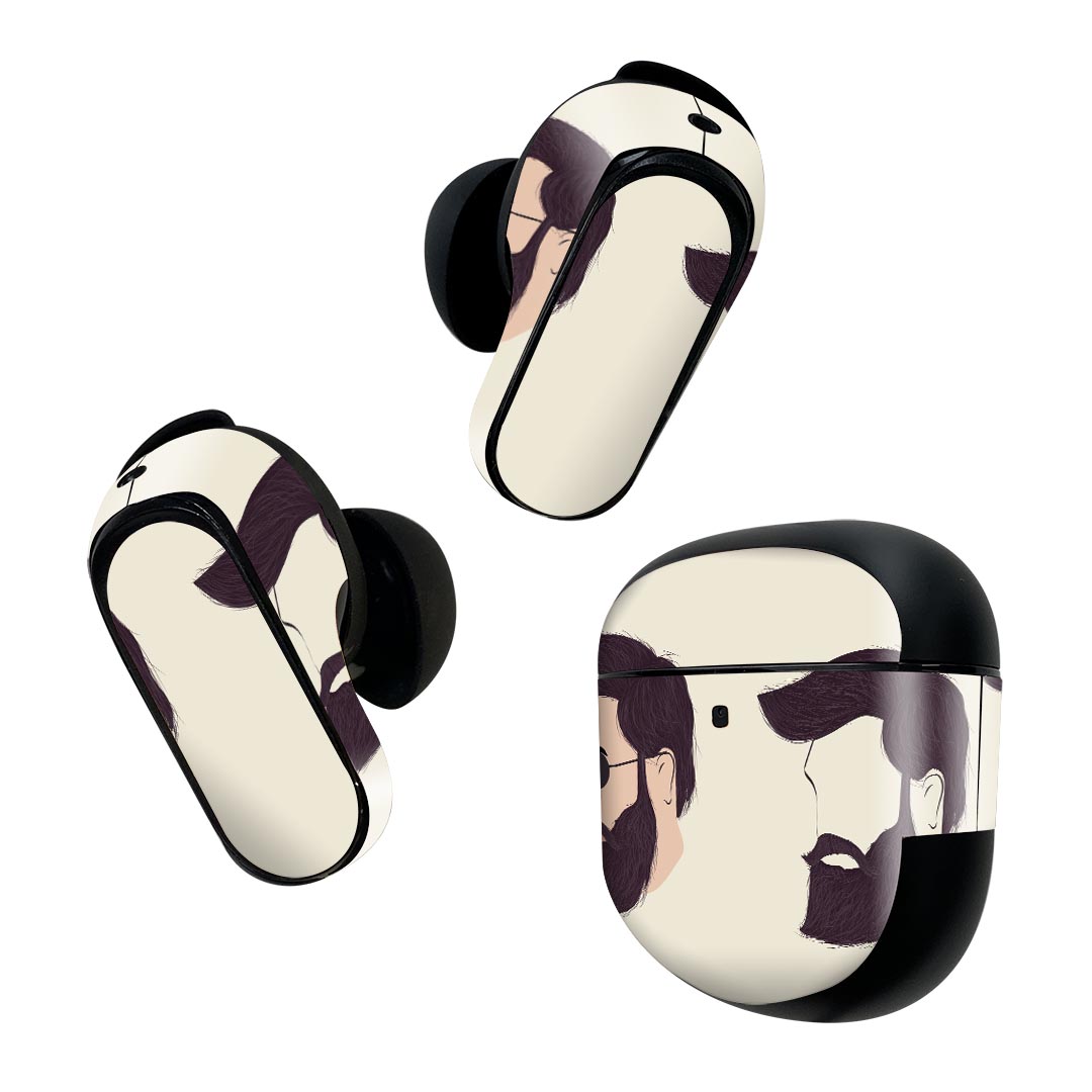 製品名 Bose QuietComfort Earbuds II 専用デザインスキンシール セット内容 Bose QuietComfort Earbuds II 専用シール　イヤホン（左右）3枚、充電ケース用シール 1枚AirPods第3世代専用です。第1?2世代、Proシリーズには対応していません。 商品特徴 再剥離性シートを素材に採用し、細かな位置調整がしやすく貼り直しが容易です。また、エアフリーでもありますので気泡が簡単に逃げるので、キレイに貼ることができます。専用の業務プリンターを使い、商品画像と遜色のない美しい印刷仕上がり。 注意事項 画像はサンプルですので、ご覧の環境によっては多少色味に違いを感じる場合がございます。 イメージと違った、モニターと色味が異なるという理由での交換や返金はご対応出来かねます。スキンシールのみの販売で、機器本体や充電ケース本体は付属しません。シワができた場合、ドライヤーなどで軽く温め、外側に向けてシワを伸ばすように貼ってください。初回貼付時の位置調整や貼り直しは可能ですが、しっかりと押し付けて接着させた後の再剥離、再利用は保証しておりません。また接着部に油分や汚れが付着しますと角の部分は剥がれやすくなりますので、貼付時はあまり触れないようにご注意ください。無地のセミグロスシートにデザインをプリントした商品で、デコなどの加工はございません。 凹凸や光沢があるように見えたり布地や金属を素材にしたように見える商品もありますが、デザインの図版によるものです。印刷時に微妙な画像のズレが生じる場合がございます。ご注文後に1点1点制作する受注生産品の為、不良品以外のご返品や交換は固くお断りします。 商品発送 完全受注生産のハンドメイド商品となりますので、既製品と比べて発送までお時間を頂いています。 基本的に決済確認後2~3営業日、最大で10営業日での発送となります。繁忙期や休業日明けの場合はさらに時間がかかる場合があります。 その際には別途メールにてご連絡致します。メール便の場合、発送日から到着までに2?4日ほどかかる場合が多く、紛失などの保障もご対応できかねます。あらかじめご了承下さい。