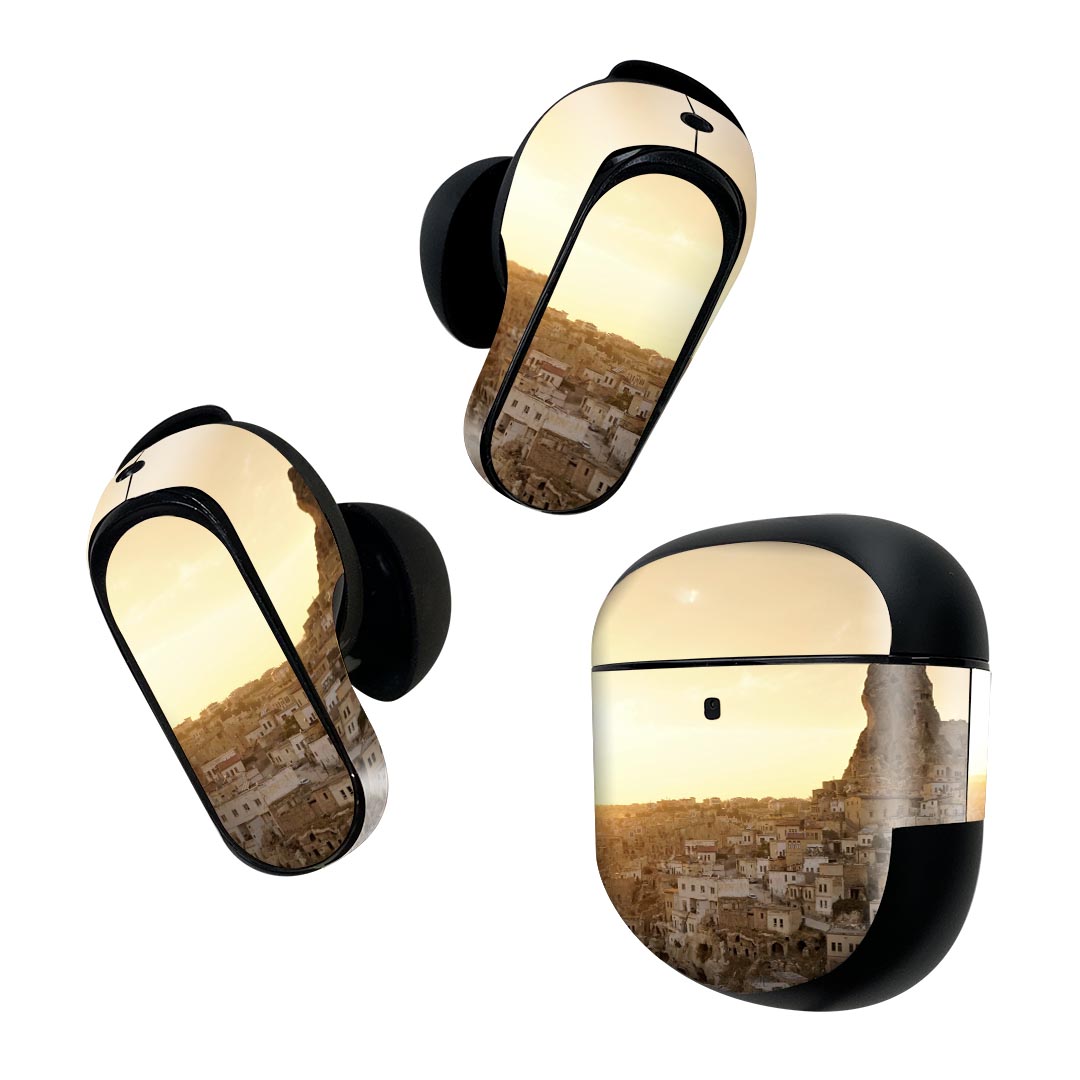 Bose QuietComfort Earbuds II 用 スキンシール ボーズ イヤバッズ2 用　ステッカー　本体3セット ケース1セット 保護 フィルム デコ ..