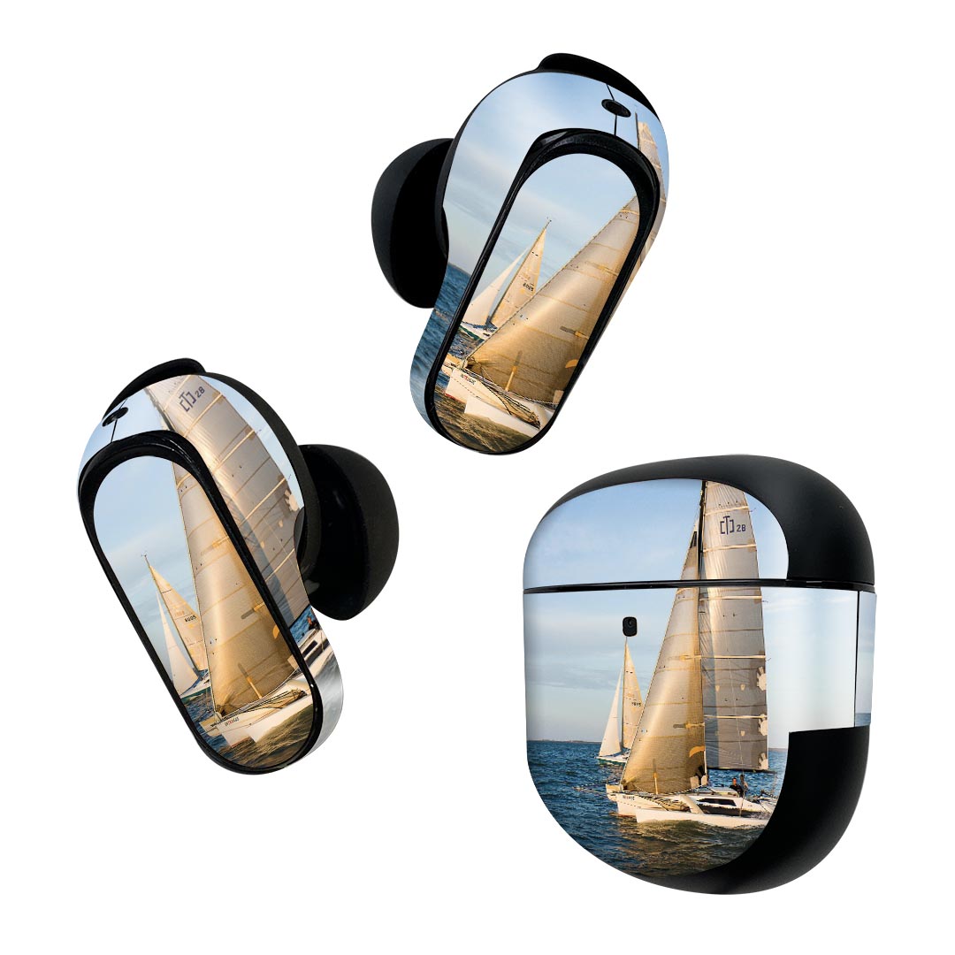 Bose QuietComfort Earbuds II 用 スキンシール ボーズ イヤバッズ2 用　ステッカー　本体3セット ケー..