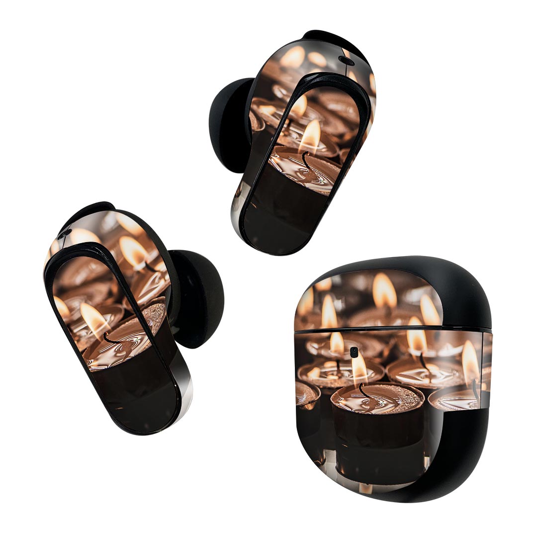 Bose QuietComfort Earbuds II 用 スキンシール ボーズ イヤバッズ2 用　ステッカー　本体3セット ケー..