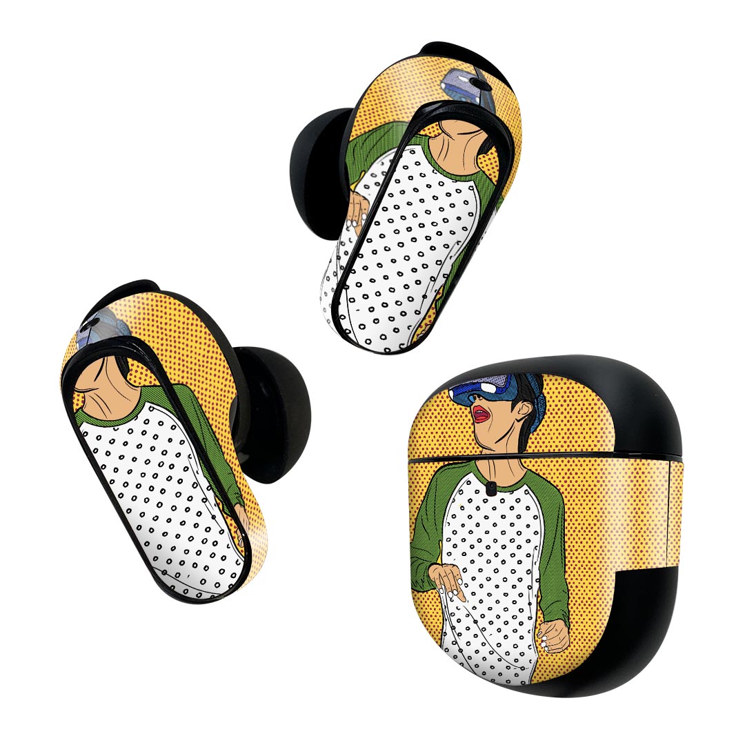 Bose QuietComfort Earbuds II 用 スキンシール ボーズ イヤバッズ2 用　ステッカ...