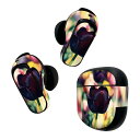 Bose QuietComfort Earbuds II 用 スキンシール ボーズ イヤバッズ2 用 ステッカー 本体3セット ケース1セット 保護 フィルム デコ 花 フラワー チューリップ 023913