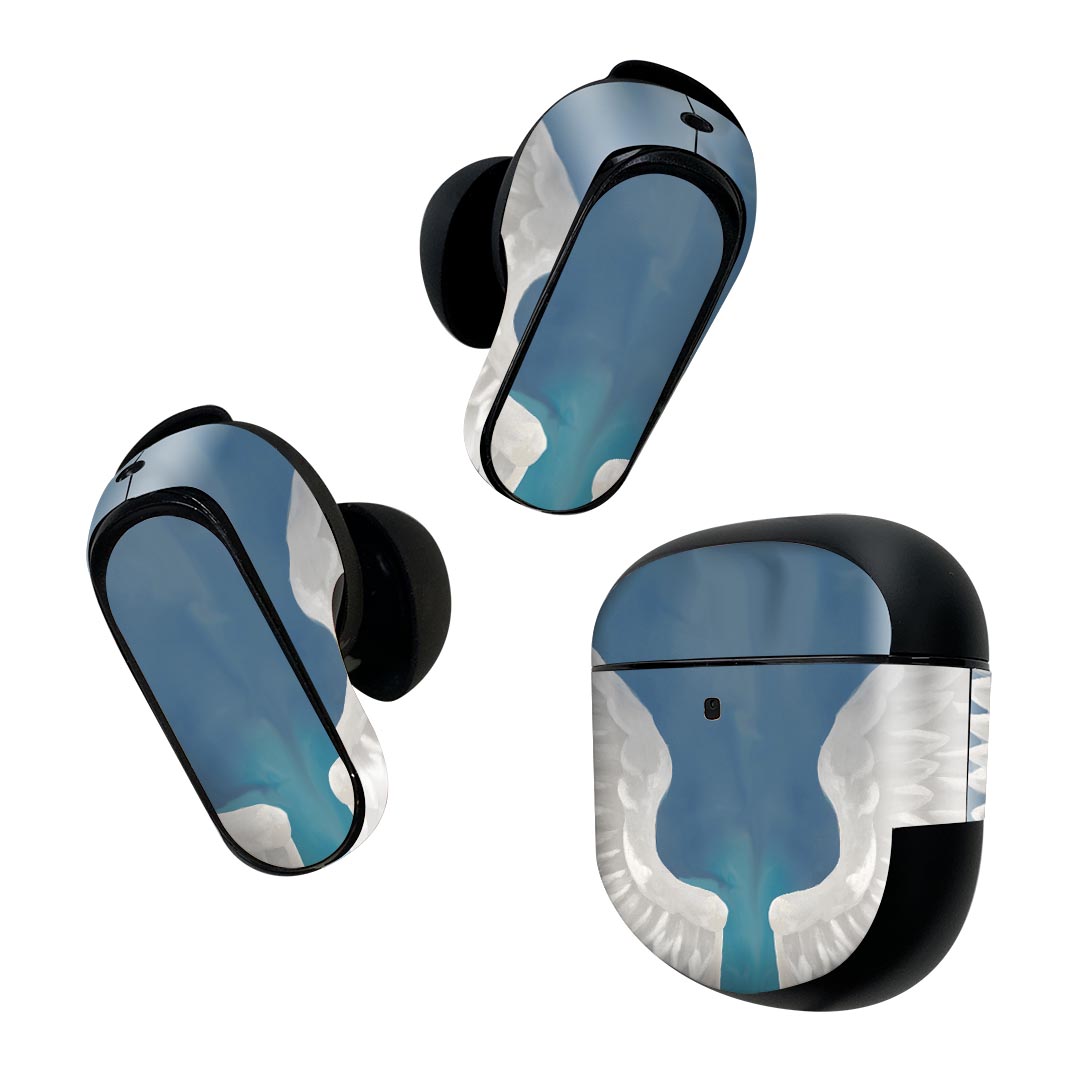 製品名 Bose QuietComfort Earbuds II 専用デザインスキンシール セット内容 Bose QuietComfort Earbuds II 専用シール　イヤホン（左右）3枚、充電ケース用シール 1枚AirPods第3世代専用です。第1?2世代、Proシリーズには対応していません。 商品特徴 再剥離性シートを素材に採用し、細かな位置調整がしやすく貼り直しが容易です。また、エアフリーでもありますので気泡が簡単に逃げるので、キレイに貼ることができます。専用の業務プリンターを使い、商品画像と遜色のない美しい印刷仕上がり。 注意事項 画像はサンプルですので、ご覧の環境によっては多少色味に違いを感じる場合がございます。 イメージと違った、モニターと色味が異なるという理由での交換や返金はご対応出来かねます。スキンシールのみの販売で、機器本体や充電ケース本体は付属しません。シワができた場合、ドライヤーなどで軽く温め、外側に向けてシワを伸ばすように貼ってください。初回貼付時の位置調整や貼り直しは可能ですが、しっかりと押し付けて接着させた後の再剥離、再利用は保証しておりません。また接着部に油分や汚れが付着しますと角の部分は剥がれやすくなりますので、貼付時はあまり触れないようにご注意ください。無地のセミグロスシートにデザインをプリントした商品で、デコなどの加工はございません。 凹凸や光沢があるように見えたり布地や金属を素材にしたように見える商品もありますが、デザインの図版によるものです。印刷時に微妙な画像のズレが生じる場合がございます。ご注文後に1点1点制作する受注生産品の為、不良品以外のご返品や交換は固くお断りします。 商品発送 完全受注生産のハンドメイド商品となりますので、既製品と比べて発送までお時間を頂いています。 基本的に決済確認後2~3営業日、最大で10営業日での発送となります。繁忙期や休業日明けの場合はさらに時間がかかる場合があります。 その際には別途メールにてご連絡致します。メール便の場合、発送日から到着までに2?4日ほどかかる場合が多く、紛失などの保障もご対応できかねます。あらかじめご了承下さい。