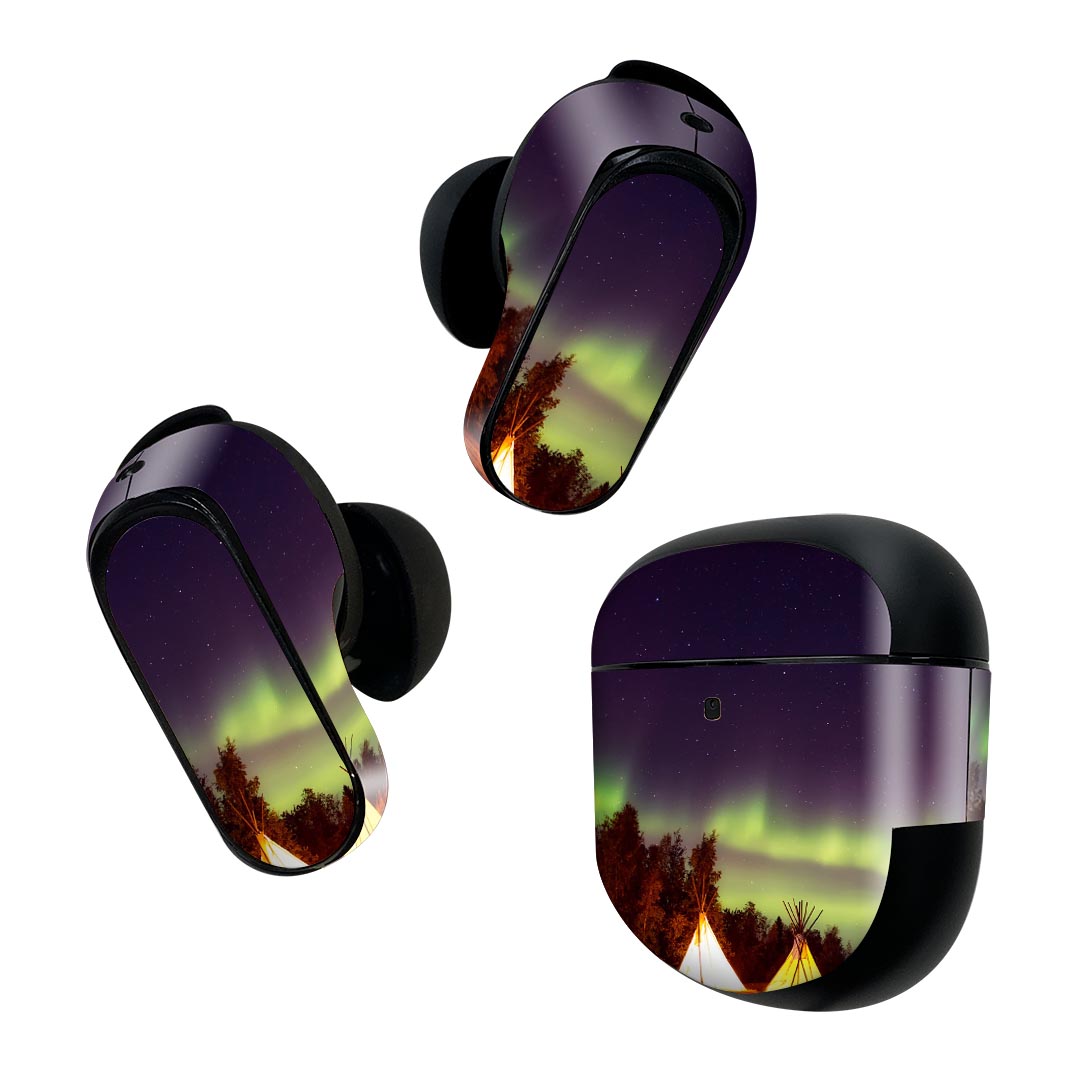 Bose QuietComfort Earbuds II 用 スキンシール ボーズ イヤバッズ2 用　ステッカー　本体3セット ケー..