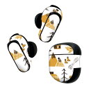 Bose QuietComfort Earbuds II 用 スキンシール ボーズ イヤバッズ2 用 ステッカー 本体3セット ケース1セット 保護 フィルム デコ イラスト キャンプ テント 025589