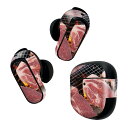 Bose QuietComfort Earbuds II 用 スキンシール ボーズ イヤバッズ2 用 ステッカー 本体3セット ケース1セット 保護 フィルム デコ BBQ キャンプ 肉 食べ物 写真 025590