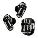 Bose QuietComfort Earbuds II 用 スキンシール ボーズ イヤバッズ2 用 ステッカー 本体3セット ケース1セット 保護 フィルム デコ エスカレーター モノクロ 写真 025703